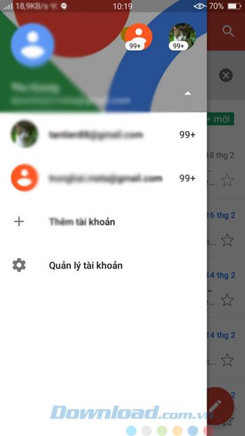 Giao diện chính của Gmail