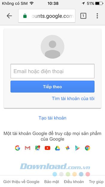 Nhập địa chỉ email