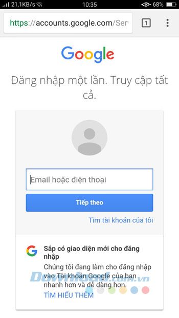 Bước vào Gmail