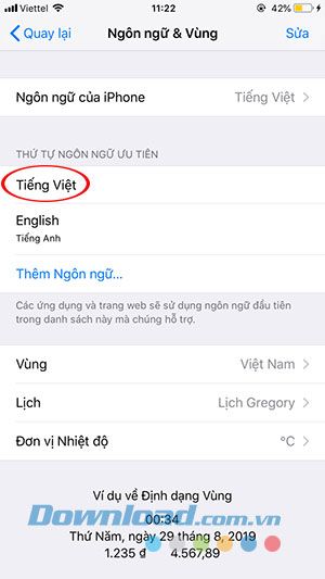 Cài Đặt Ngôn Ngữ Cho iPhone