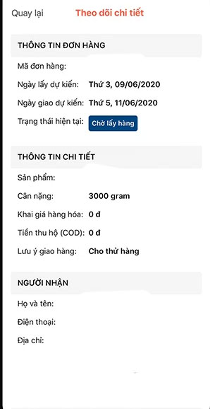 Thông tin đơn hàng