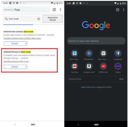 Bật chế độ Dark mode trên Chrome cho Android