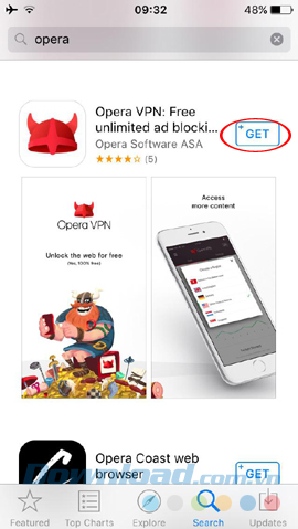 Tải và cài đặt Opera VPN