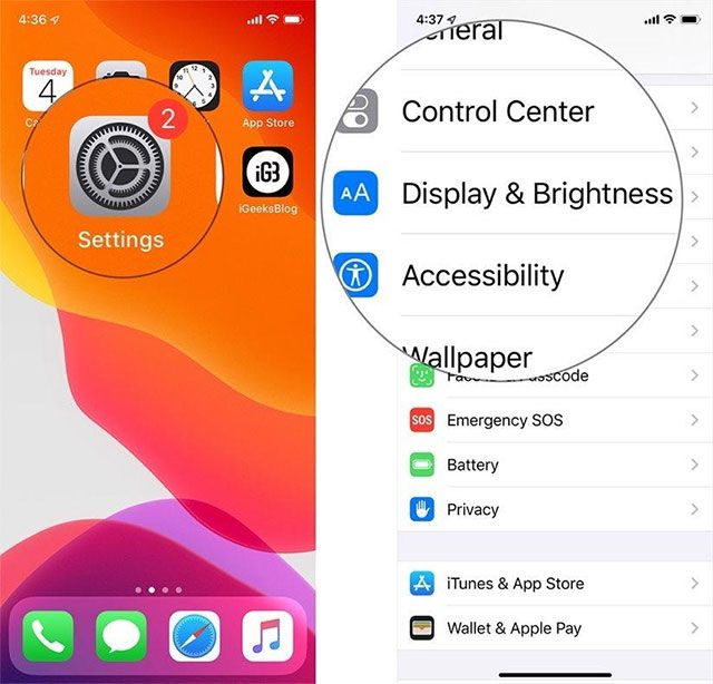 Kích hoạt chế độ nền tối trên iOS 13