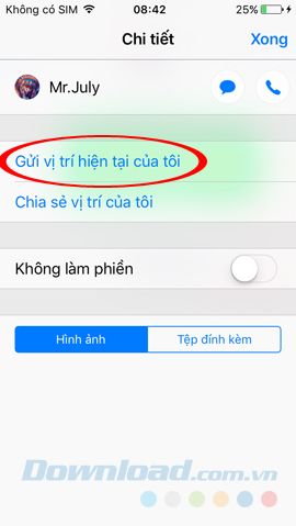 Gửi vị trí