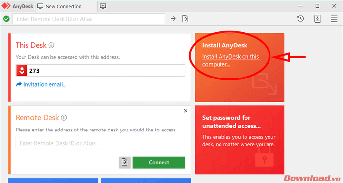 Cài đặt AnyDesk trên máy tính này