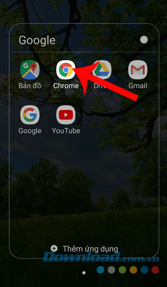 Mở ứng dụng Google Chrome