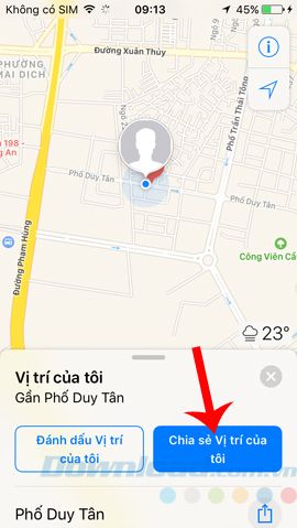 Chia sẻ vị trí