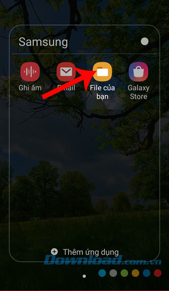 Mở ứng dụng Quản lý File trên điện thoại của bạn