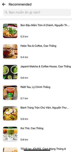 Cửa hàng phục vụ đồ ăn trên ứng dụng GoFood