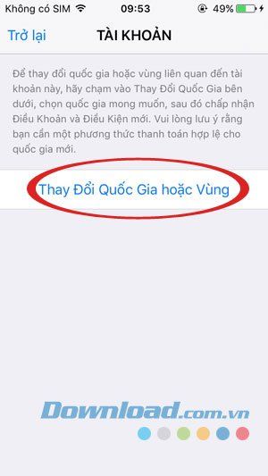 Thay Đổi Khu Vực và Quốc Gia