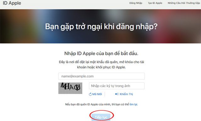 Nhập địa chỉ Email của bạn