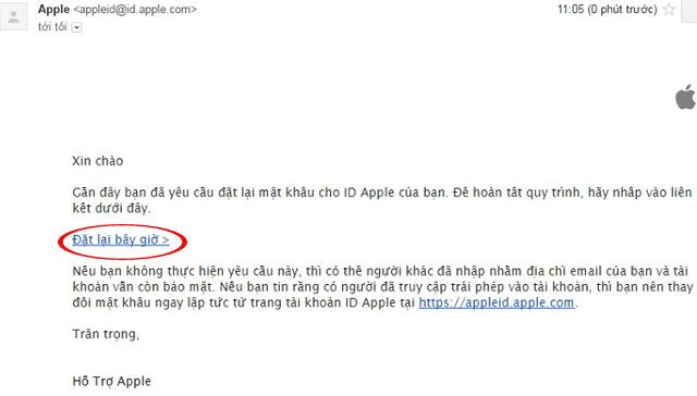 Thay đổi ID Apple