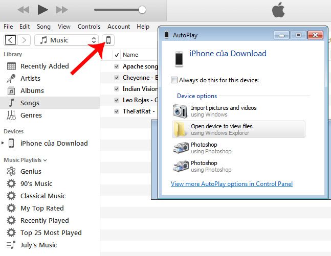 Khôi phục iPhone bằng iTunes