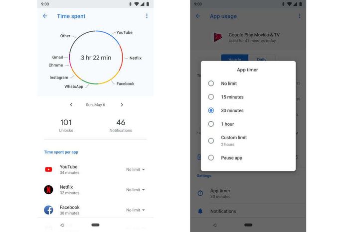 Android 9 Pie Thời hạn sử dụng ứng dụng được kiểm soát