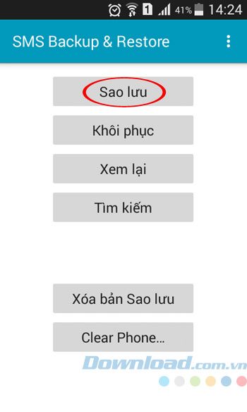 Sao lưu tin nhắn