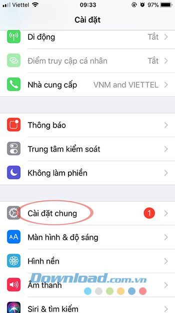 Thiết lập chung