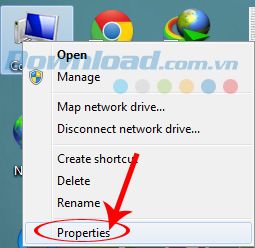 Click chuột phải vào Máy tính