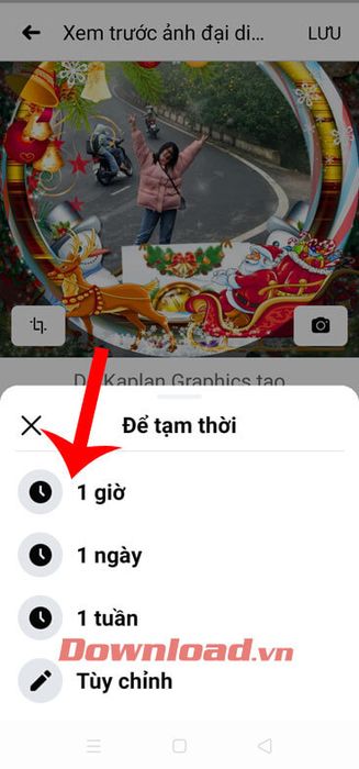 Đặt thời gian cho ảnh đại diện