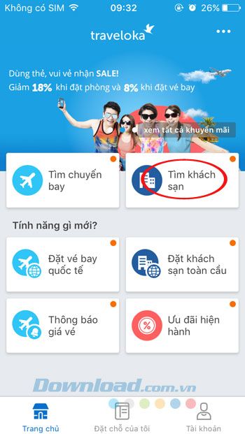 Tìm kiếm khách sạn