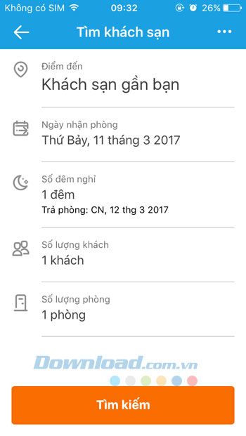 Điền thông tin về khách sạn