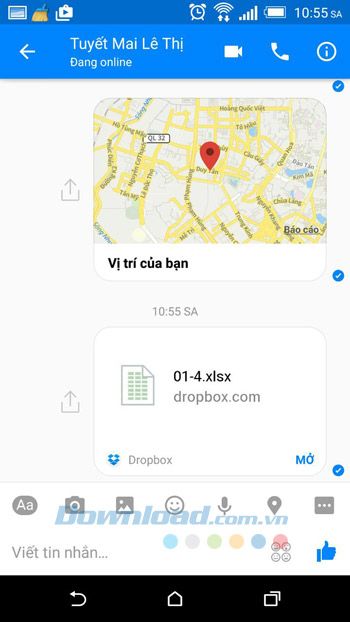 Tập tin sau khi gửi