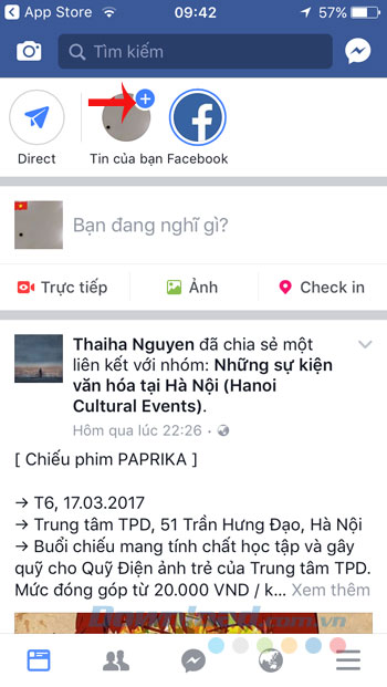 Tạo khoảnh khắc trên Facebook