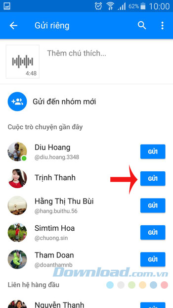 Gửi âm nhạc MP3