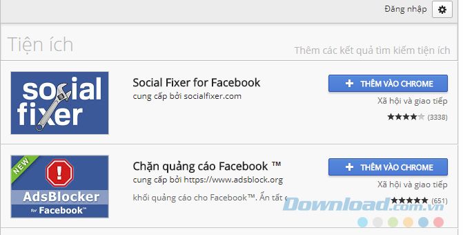 Thêm các tiện ích vào Facebook như: