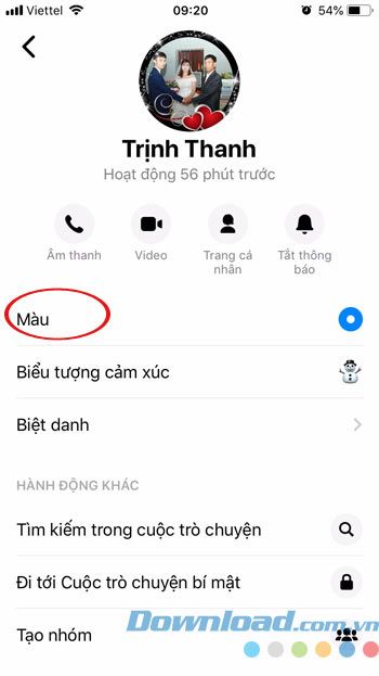 Lựa chọn Màu sắc