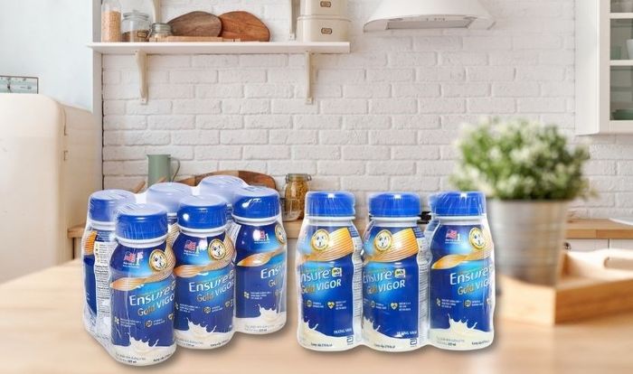 Sản phẩm Lốc 6 chai sữa bột pha sẵn Ensure Gold Vigor hương vani 237 ml