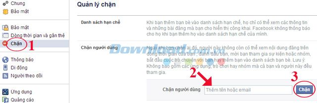 Cách chặn tài khoản không mong muốn trên Facebook