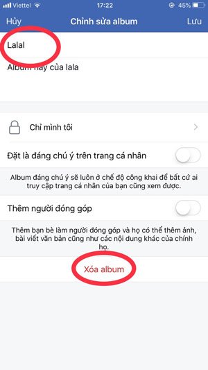 Xóa Bộ Sưu Tập Hình Ảnh