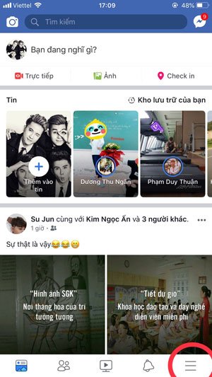 Giao diện chính của Facebook