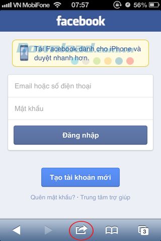 Cách truy cập Facebook nhanh hơn trên iPhone