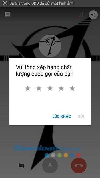 Đánh giá cuộc gọi trên Facebook Messenger