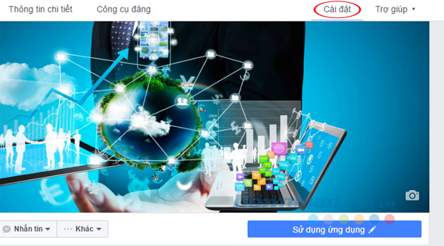 Truy Cập Phần Cài Đặt trên Fanpage