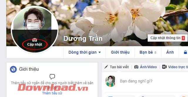 Đổi ảnh đại diện trên Facebook