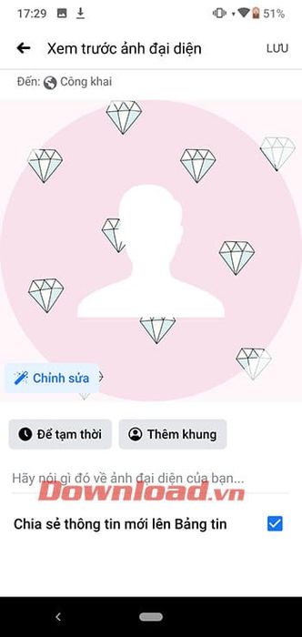 Cách làm ảnh đại diện trống không trên Facebook 8