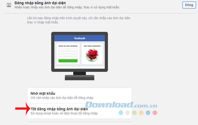 Vô hiệu hóa đăng nhập Facebook bằng hình ảnh