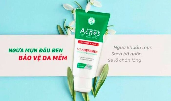 Kem Rửa Mặt và Mặt Nạ Acnes chống Mụn Đầu Đen