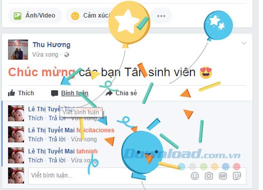 Hiệu ứng thả bong bóng