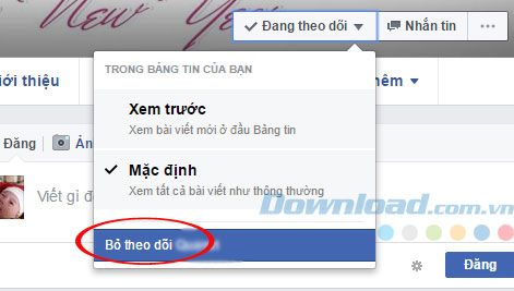 Ngừng theo dõi trang web