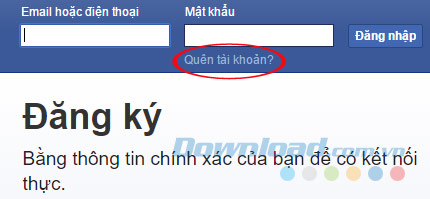 Quên mật khẩu của Facebook