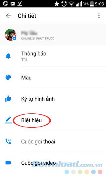 Chọn Biệt hiệu