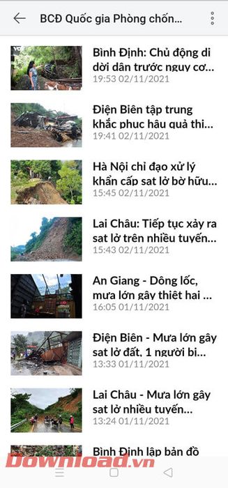 Chọn bản tin về tình hình mưa lũ