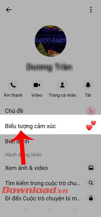 Chọn Biểu tượng cảm xúc