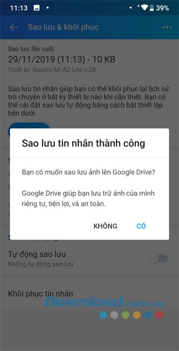 Lưu ảnh vào Google Drive