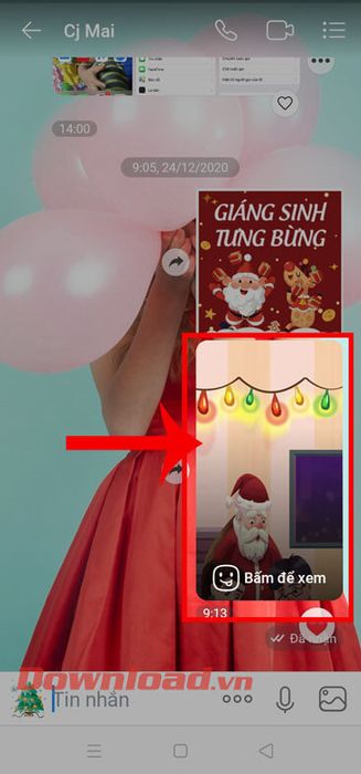 Xem nhãn dán Sticker đã gửi