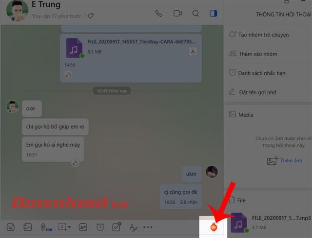 Nhấn vào biểu tượng lồng đèn